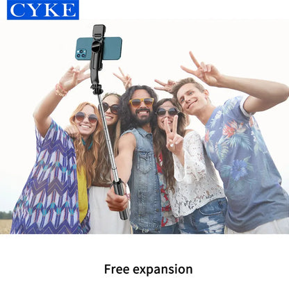 CYKE Selfie Stick Tripod With Double Fill Light Stand Monopod Phone Portable Extendable Bluetooth Selfie Stick For Iphone L13d