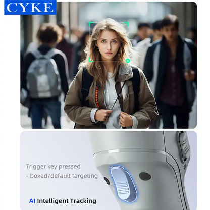 CYKE Multi-function three-axis stabilizer 360 Tracking Face Recognition Smartphone Selfie Stick Portable with fill light M01