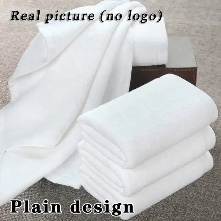 5 star hotel luxury bathroom custom logo face hand bath white 100% cotton hotel towels