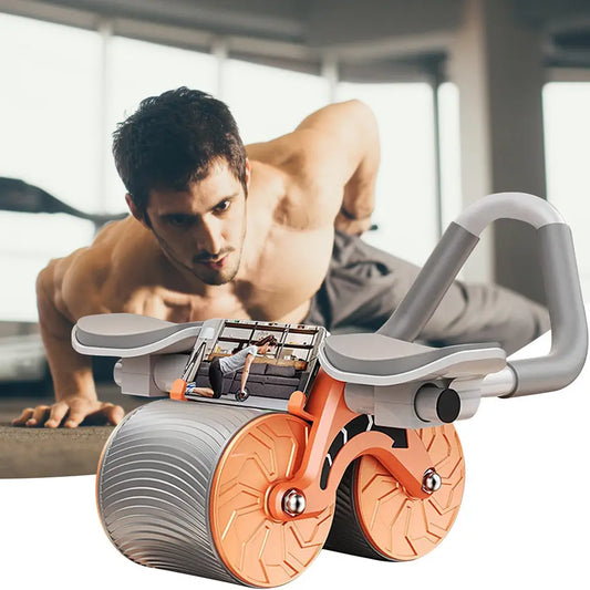 Upgraded Version Abdominal Roller Wheel Arms Abdominal Automatic Rebound Intelligent Timing Exercise Roller Wheel