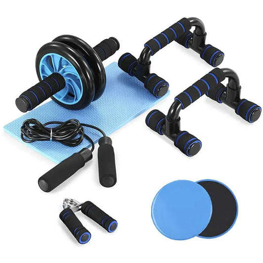 Fitness Core Coaster Abdominal Trainer Fitness 6 In 1 Ab Wheel Roller Kit