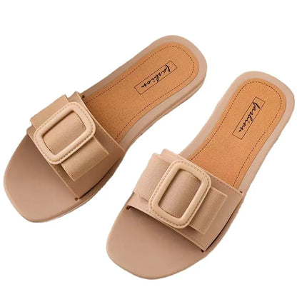 Sandals outdoor summer slippers female student dormitory Muller shoes flat shoes