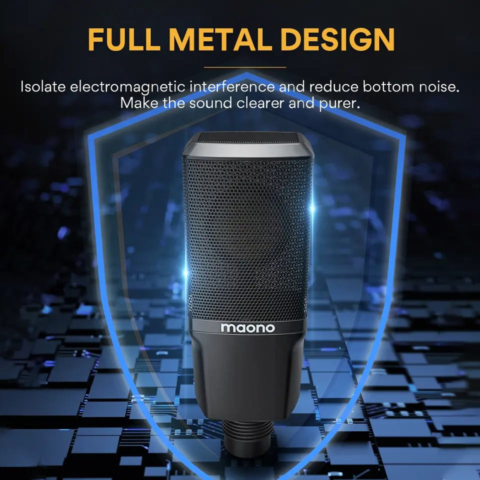 MAONO 34mm Large Diaphragm Condenser XLR Microphone Recording Studio Equipment Microphone Live Stream Dubbing Microphone