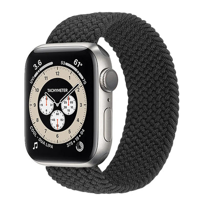 Adjustable Braided Elastic Loop Elastic Nylon Sport Wristband for Apple Watch 7 6 5 Braided Watch Band Strap