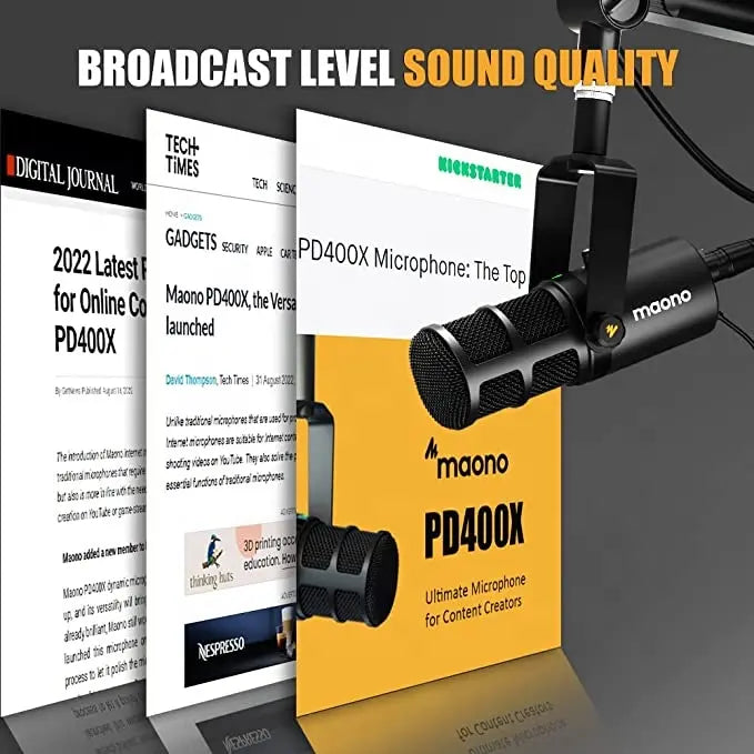 MAONO Programmable Dynamic Microphone XLR and USB Dual Mode Studio Mic For Podcast Gaming Streaming Professional XLR Microphones