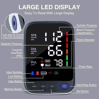 Hot Model BP Monitor Customization Big Screen Digital Blood Pressure Machine