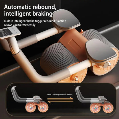 Upgraded Version Abdominal Roller Wheel Arms Abdominal Automatic Rebound Intelligent Timing Exercise Roller Wheel